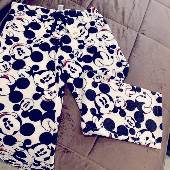 Brand new - Disney PLUSH SleepWear pant, white Black & Red - Picture 2 of 4